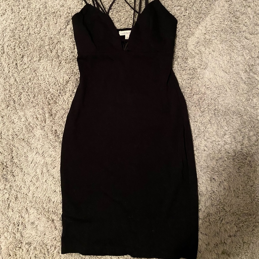 STRAPPY LITTLE BLACK DRESS - Picture 2 of 3